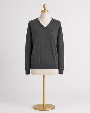 Classic V-Neck Timeless Dark carcoal Gray Sweater